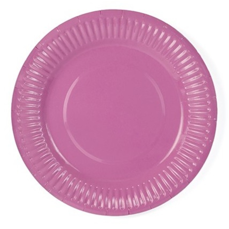 6 paper plates Malm Pink 18cm