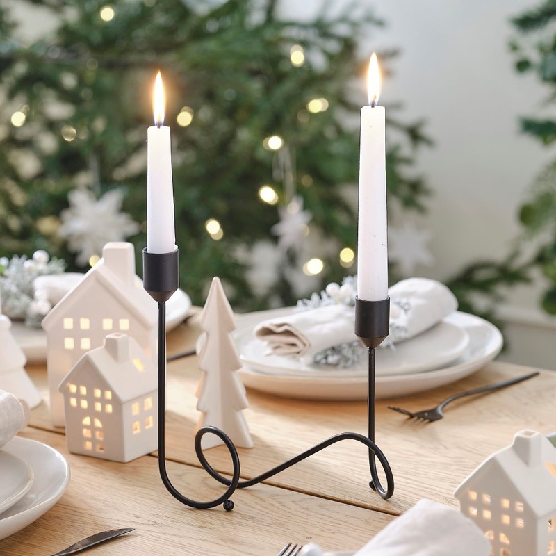 Black swirl candlestick