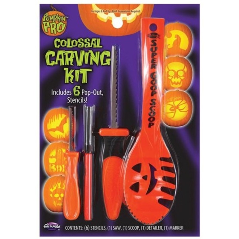 Creative pumpkin carving set with stencils