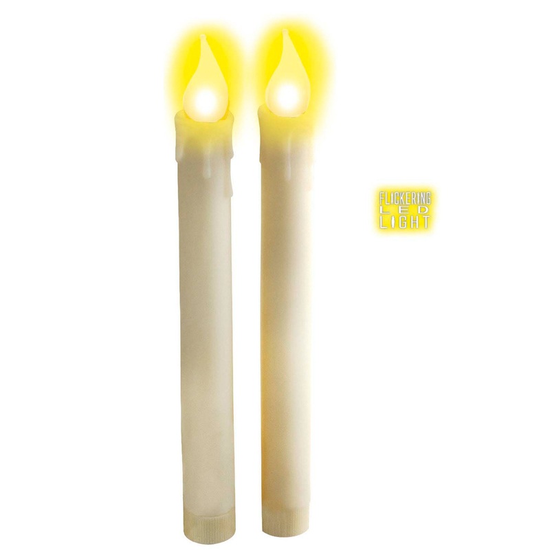 Electric table candles white 2 pieces 18.5cm