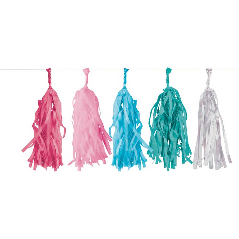 Flamingo Paradise tassel garland 3m