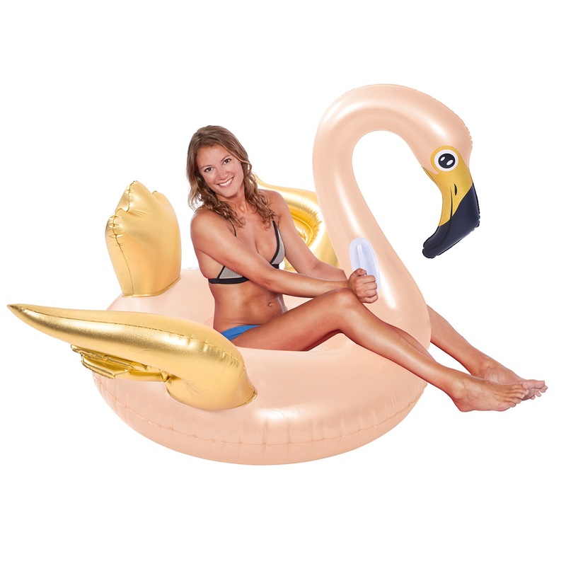 Golden Flamingo bathing island 1.52 x 1.08 m