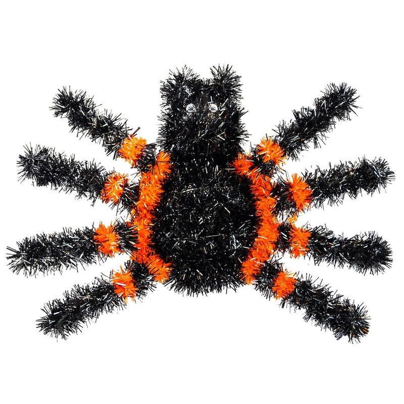 Halloween spider made of tinsel 34x23cm