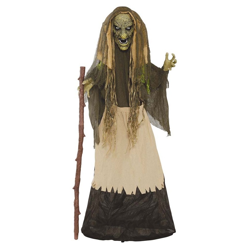 Horror witch animated with light 160cm