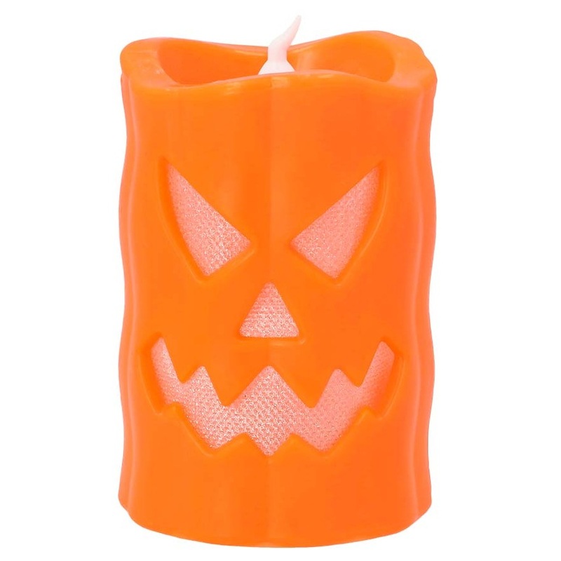 LED pumpkin candle 10x6cm