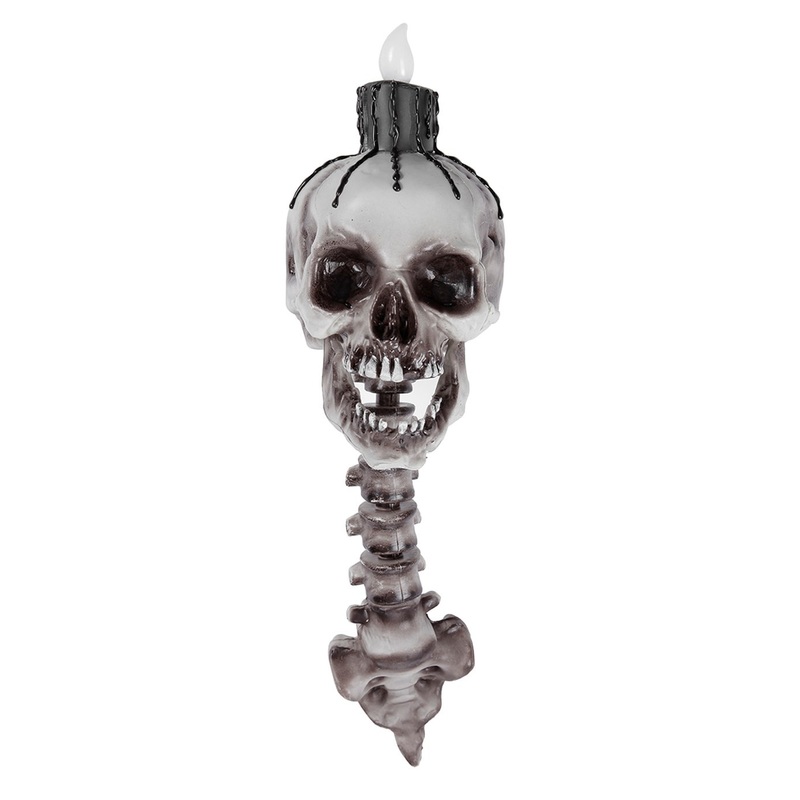 Skull skeleton candle holder