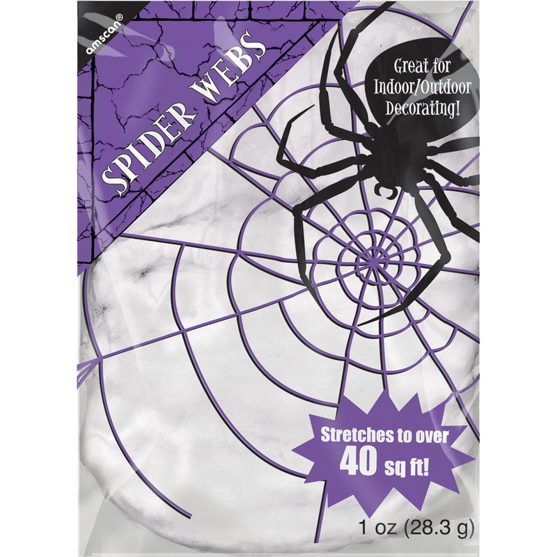 Stretchy Spiderweb Halloween white 3.7m