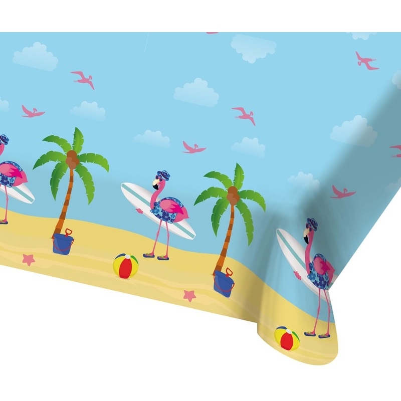 Surfer Flamingo tablecloth 1.8 x 1.3m