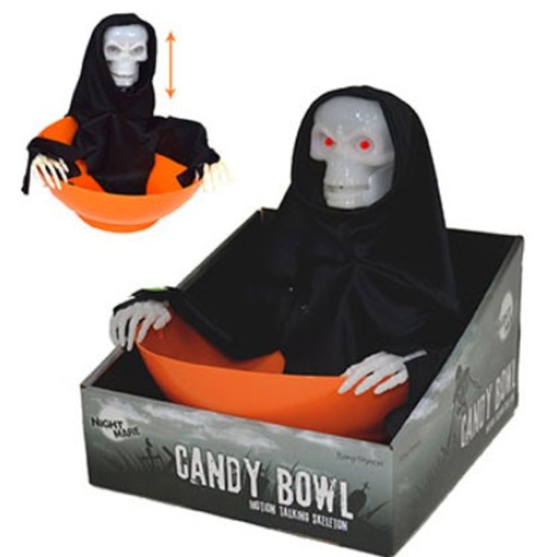 Talking grim reaper in bowl