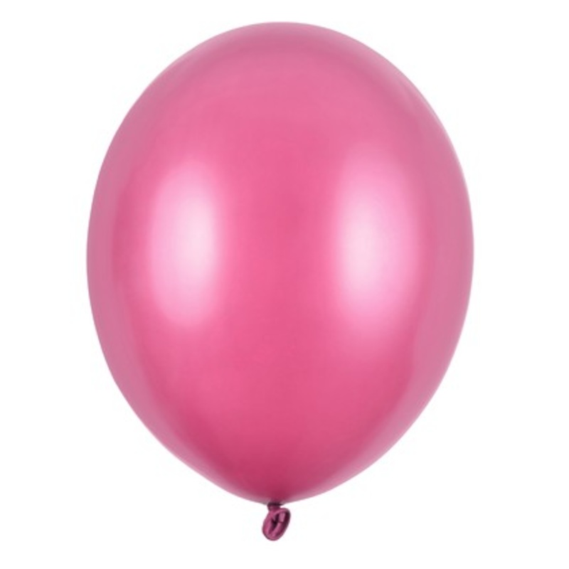 100 party star metallic balloons pink 12cm