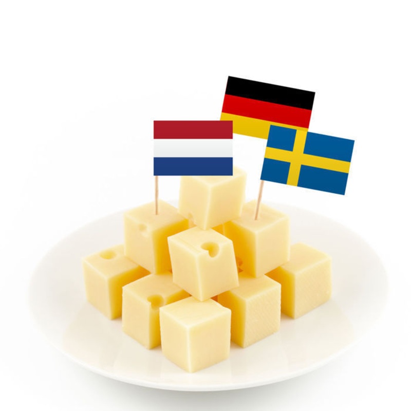 144 European flags pickers