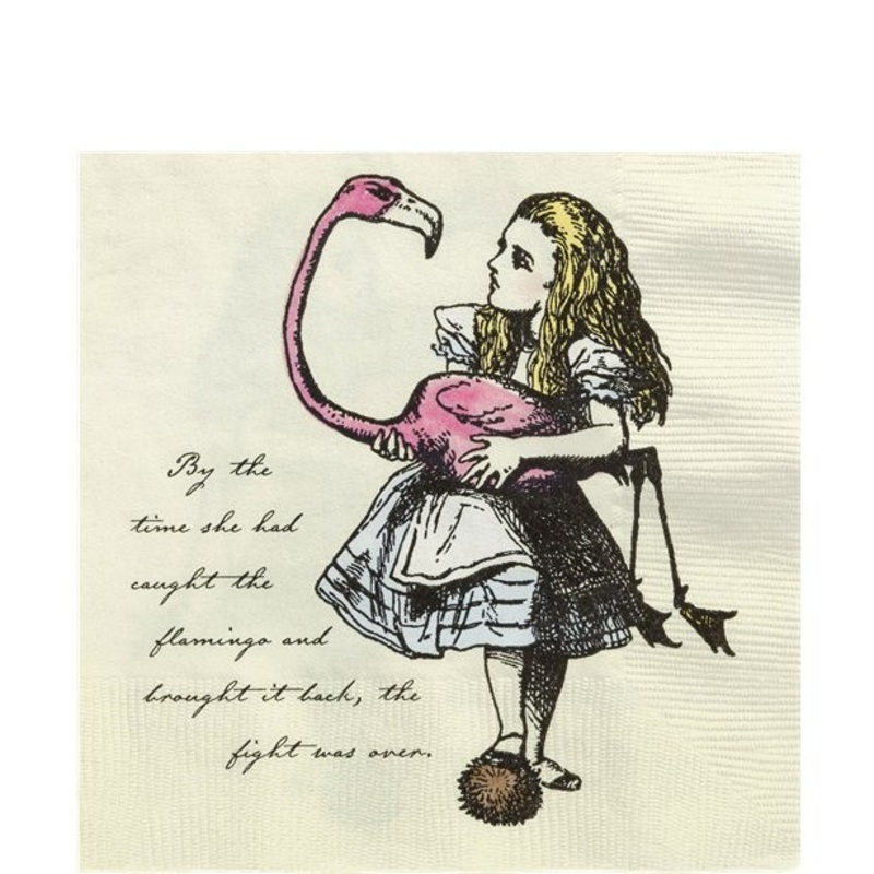 20 Alice in Wonderland nostalgia napkins 33cm