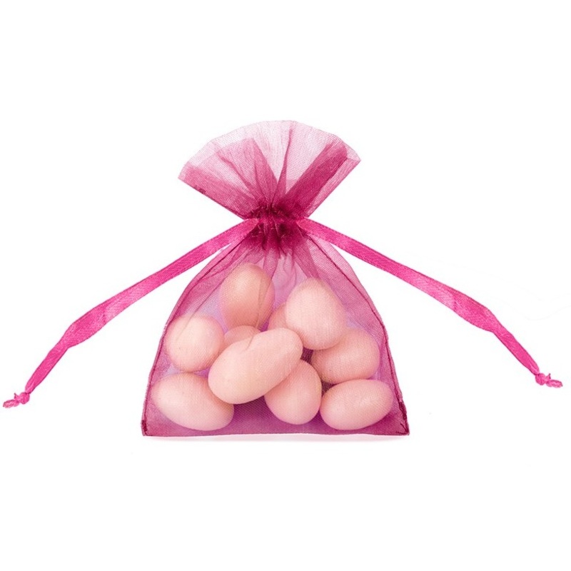 20 organza bags Claire fuchsia 10cm