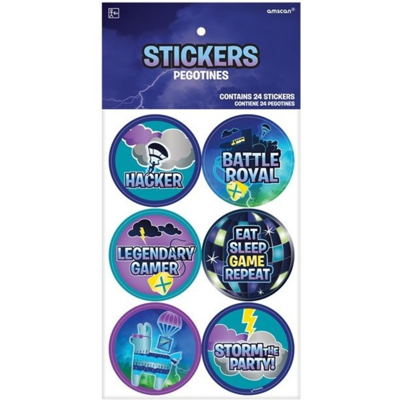 24 Battle Royal Birthday Stickers