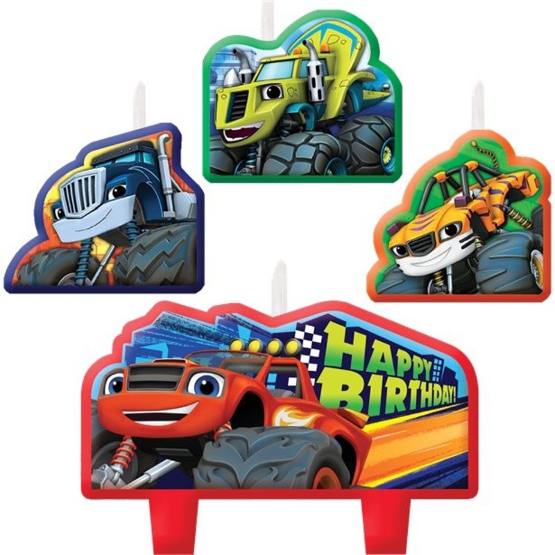 4 Blaze and the Monster Machines cake candles