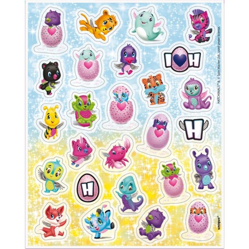 4 hatchimals sticker sheets