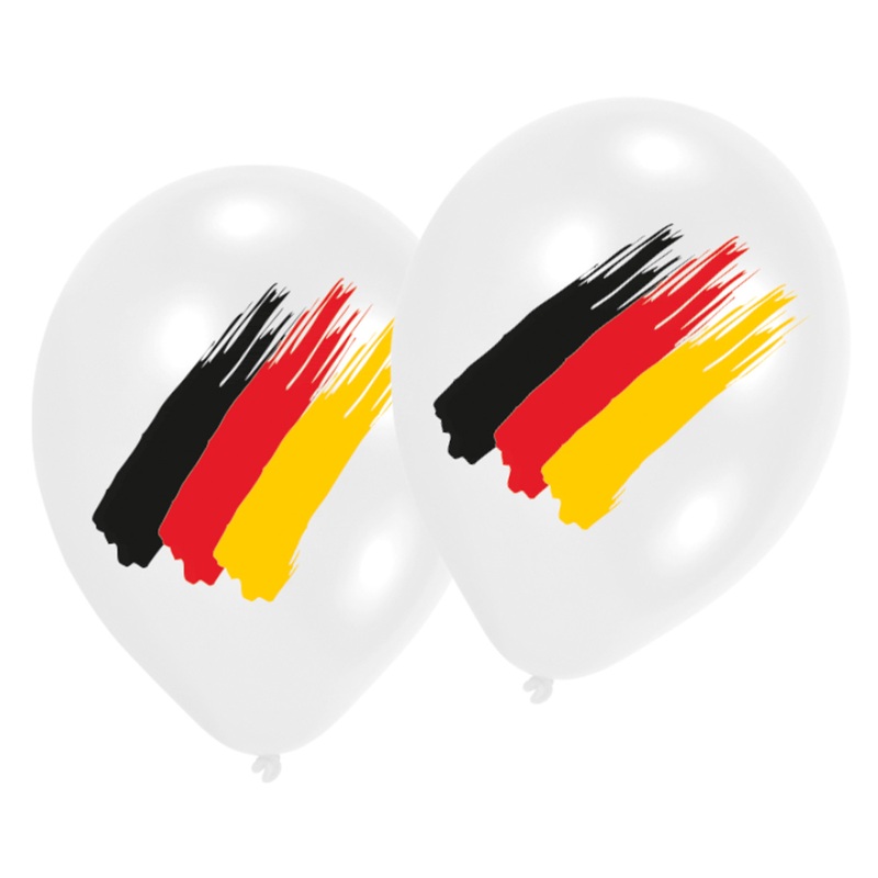 6 Germany balloons with a flag motif