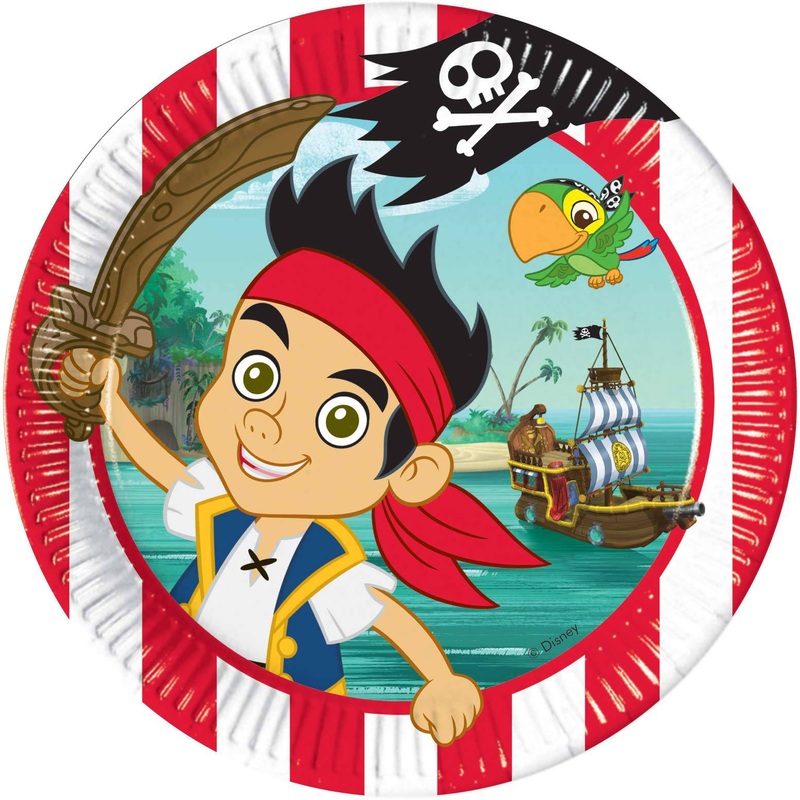 8 Captain Jake Pirate Adventure paper plates 23cm