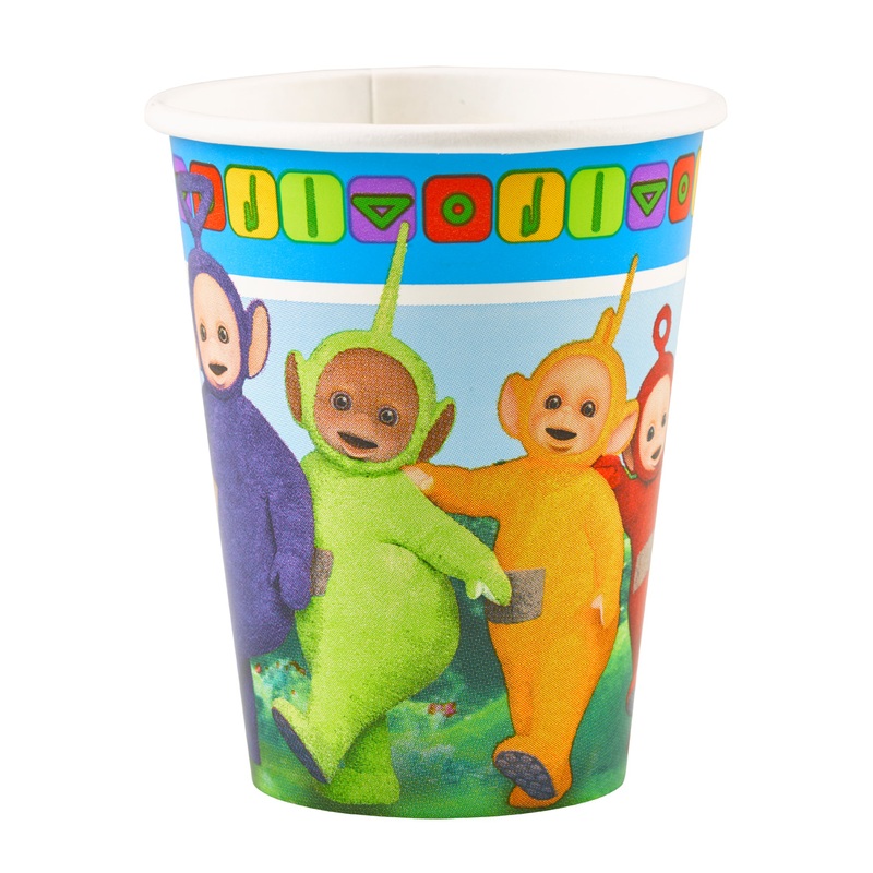 8 Dancing Teletubbies paper cups 266ml