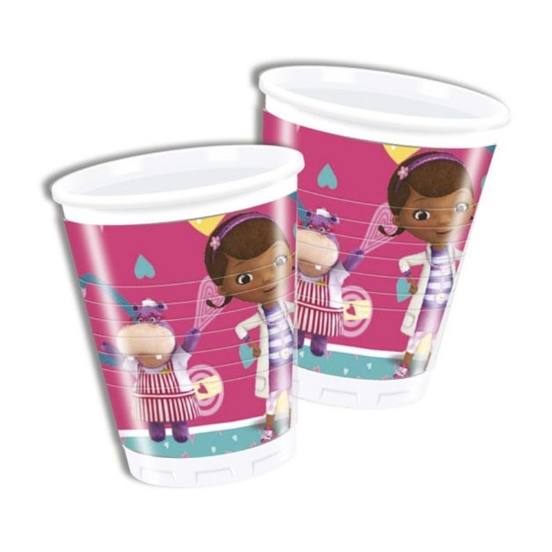 8 Doc McStuffins Animal World plastic cups 200ml