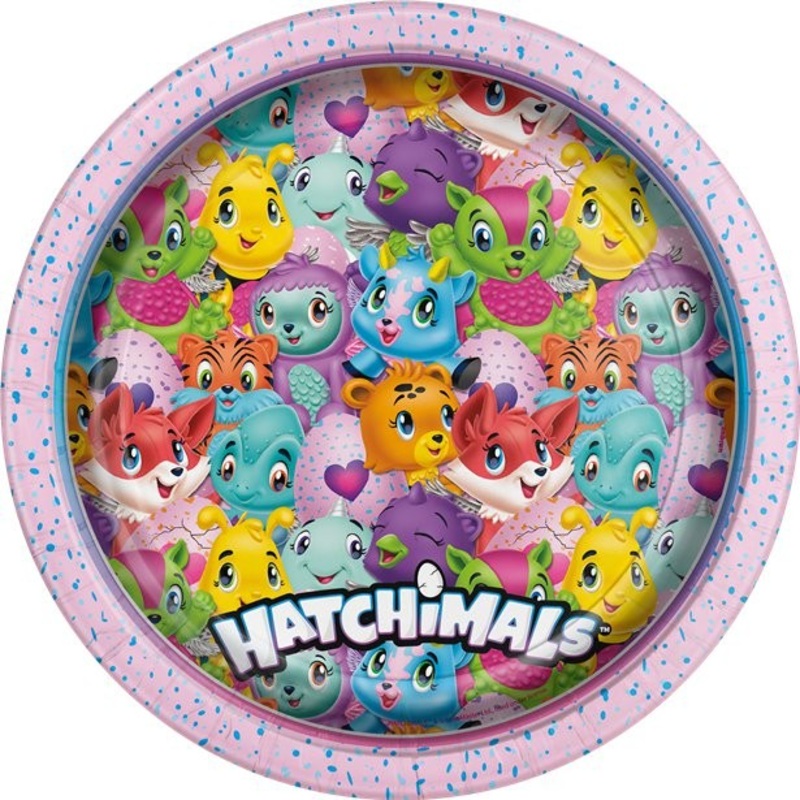 8 Hatchimals Family paper plates 23cm