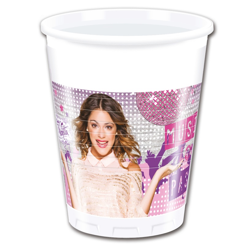 8 Violetta Gold Editions plastic cups 200 ml
