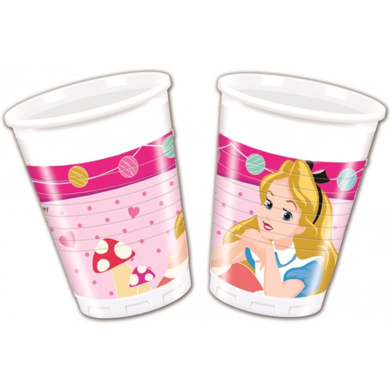 8 Wonderland Alice Blumertag cups 200ml
