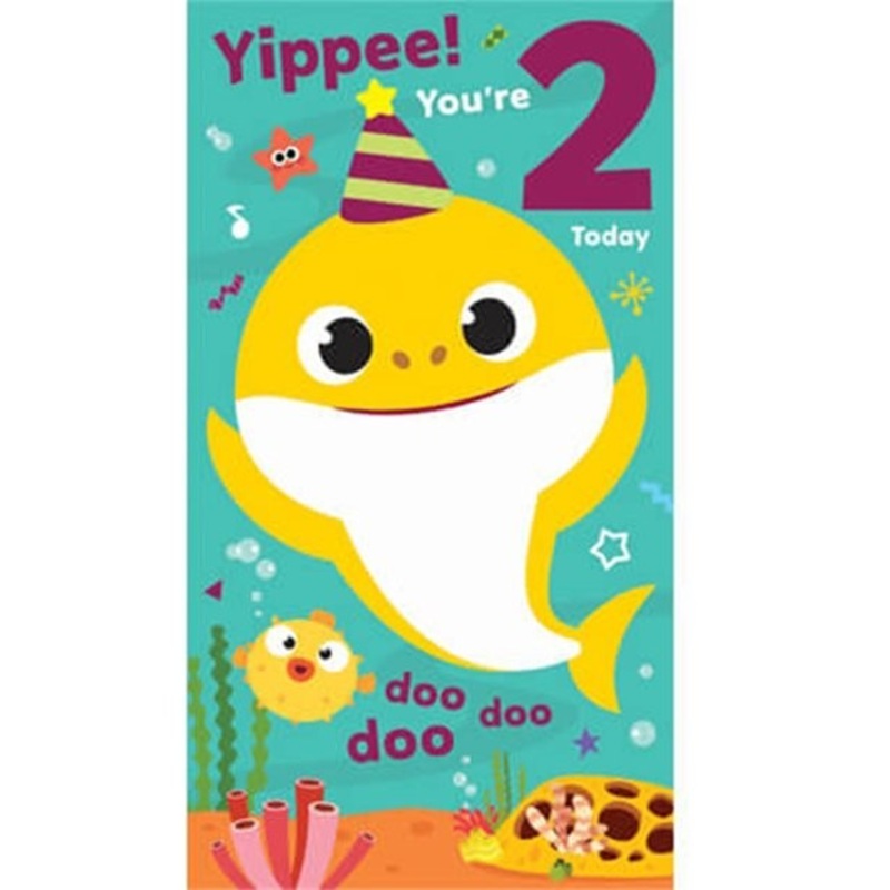 Baby Shark 2nd Birthday Card
