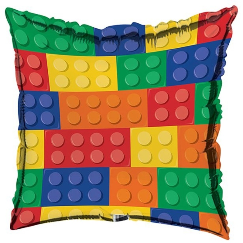 Building block party foil balloon 46cm