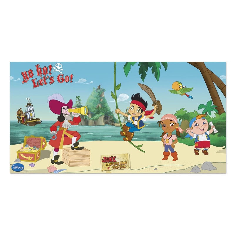 Captain Jake Neverland Party wall backdrop 150 x 77cm