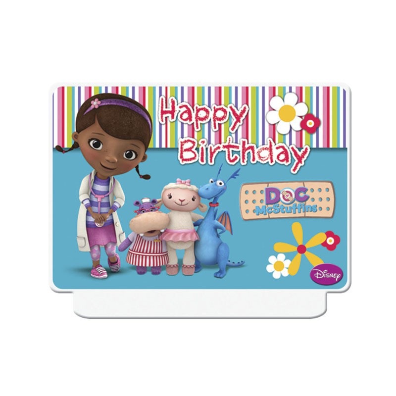 Doc McStuffins Animal World Happy Birthday cake candle