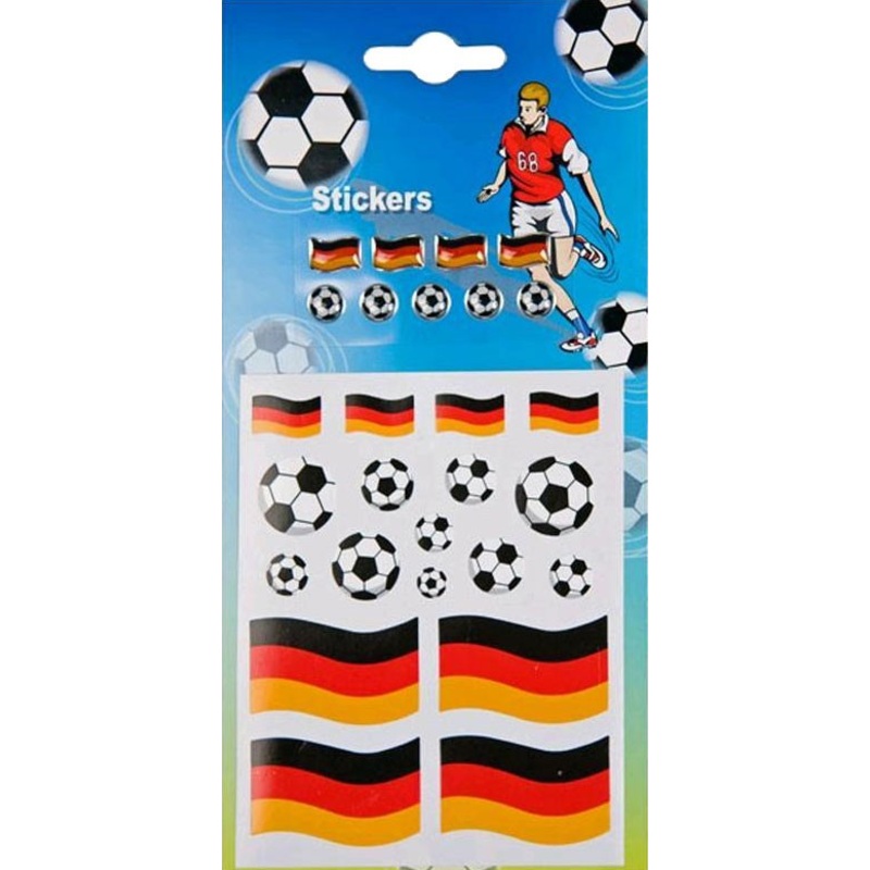 Football and Germany flag stickers