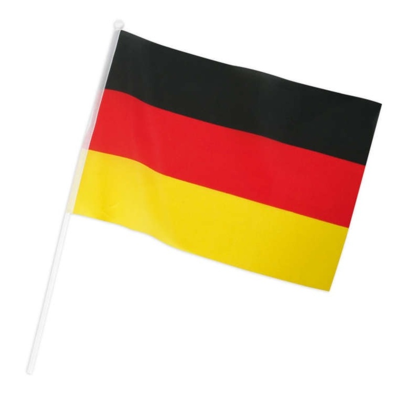 Germany flag with staff 20 x 30cm