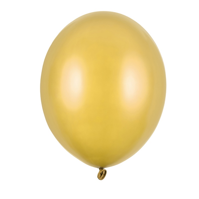 10 Party Star Balloons Metallic Gold 30cm