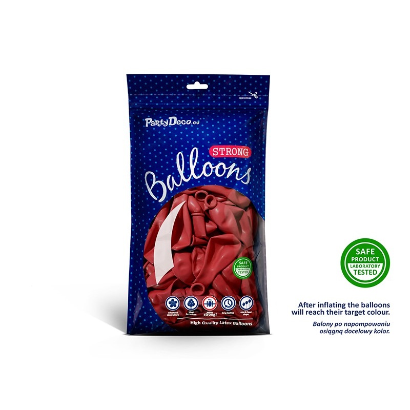 10 party star balloons red 30cm