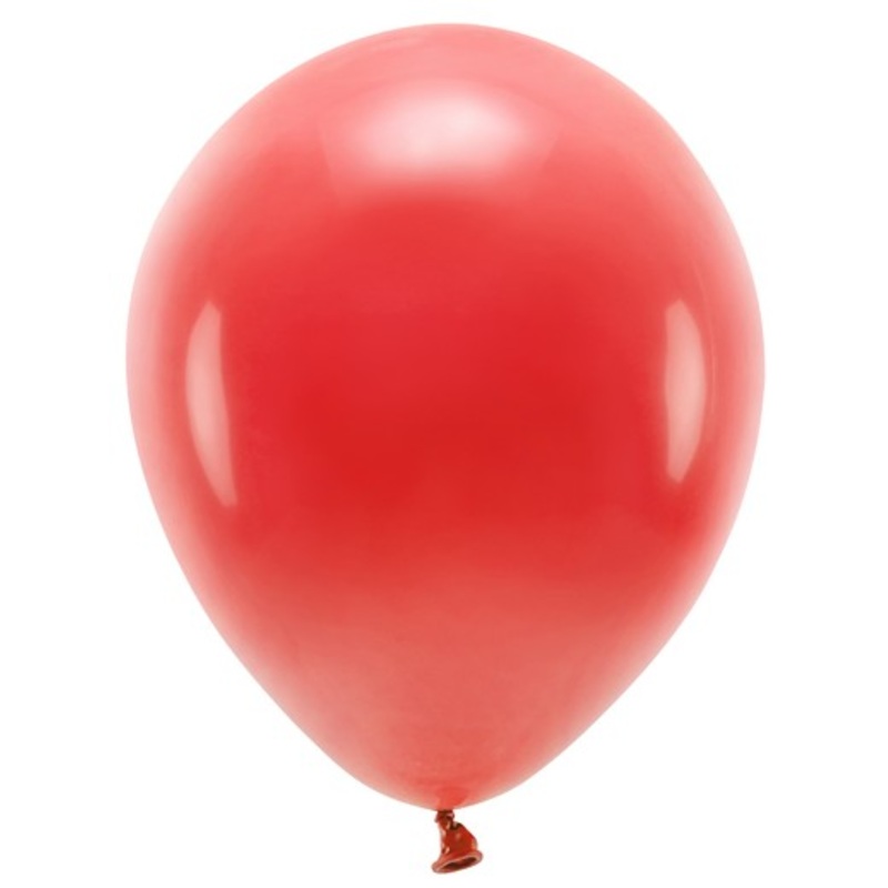 100 eco pastel balloons red 26cm