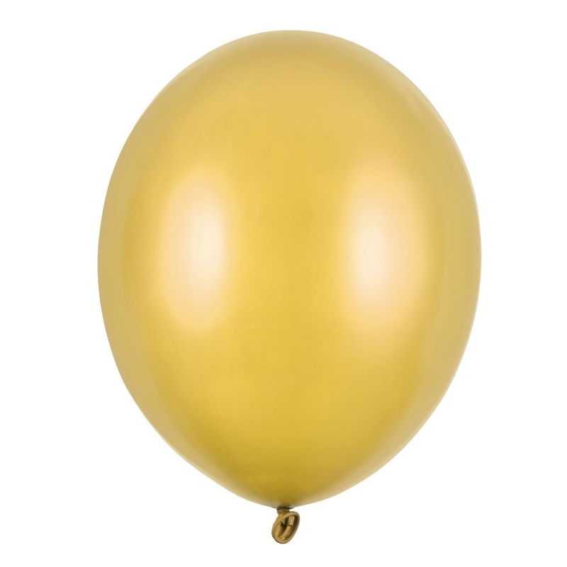 100 party star metallic balloons gold 27cm
