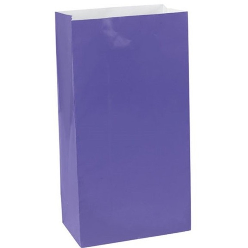 12 purple gift bags Basel 16.5cm