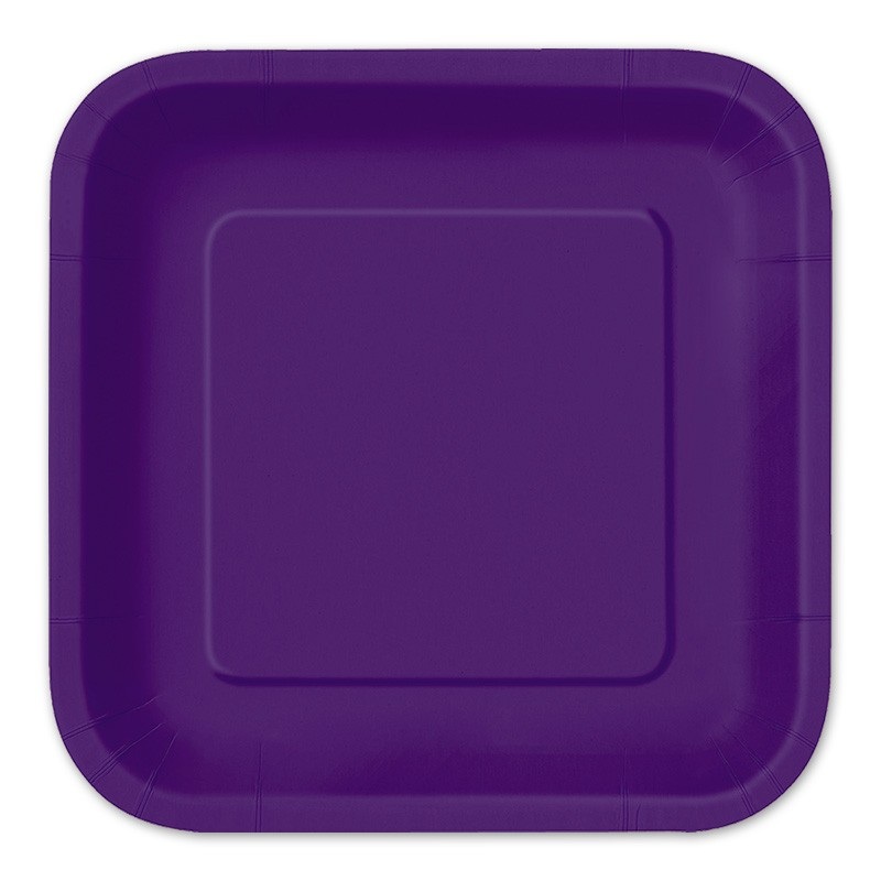 14 paper plates Vera lilac 23cm