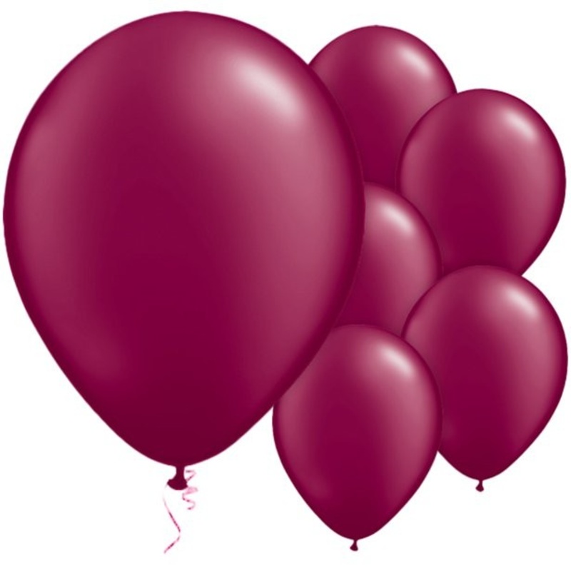 25 latex balloons burgundy 28cm
