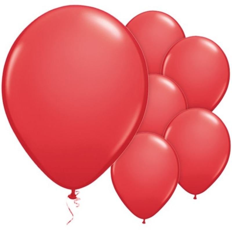 25 red latex balloons 28cm