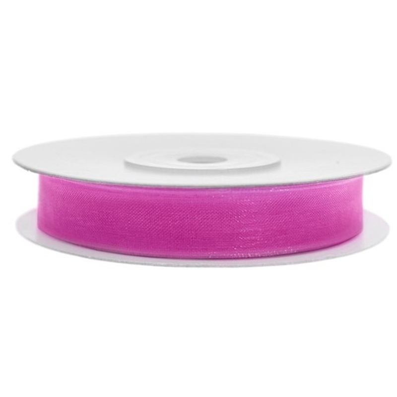 25m gift ribbon pink chiffon look