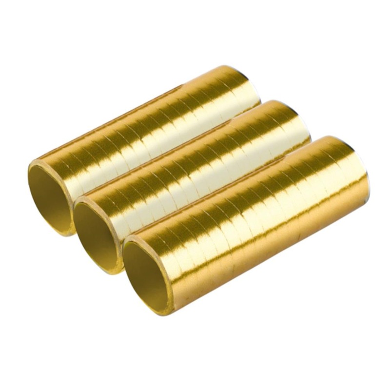 3 shiny gold streamers 4m
