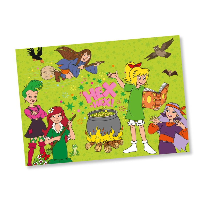 6 Bibi Blocksberg placemats 38cm x 27cm