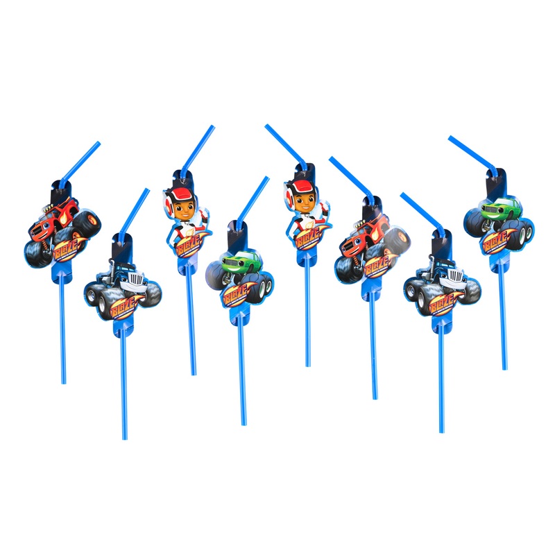 8 Blaze Run straws 24cm