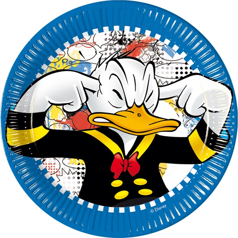 8 Donald Duck party madness paper plates 20cm