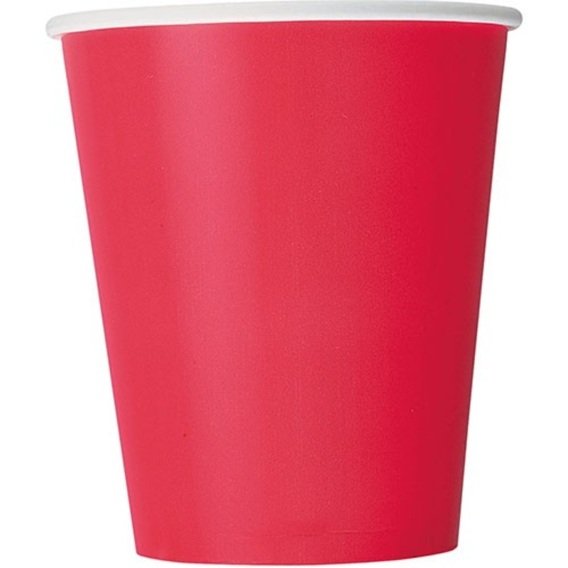 8 paper cups Vera red 266ml