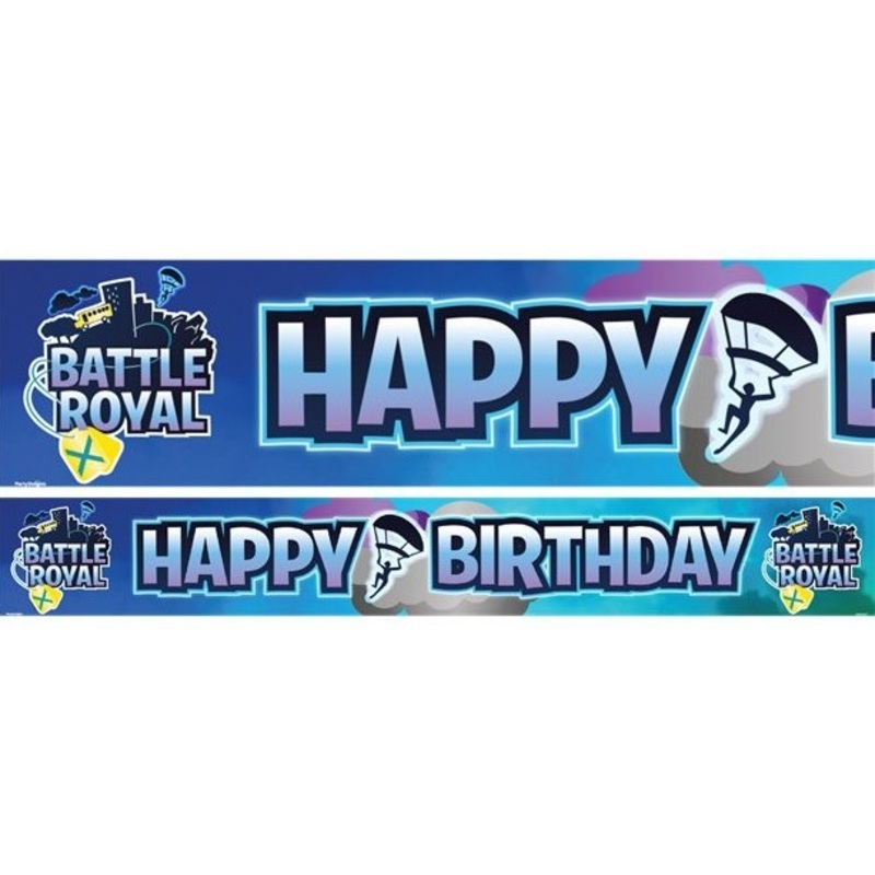 Battle Royal paper banner Happy Birthday