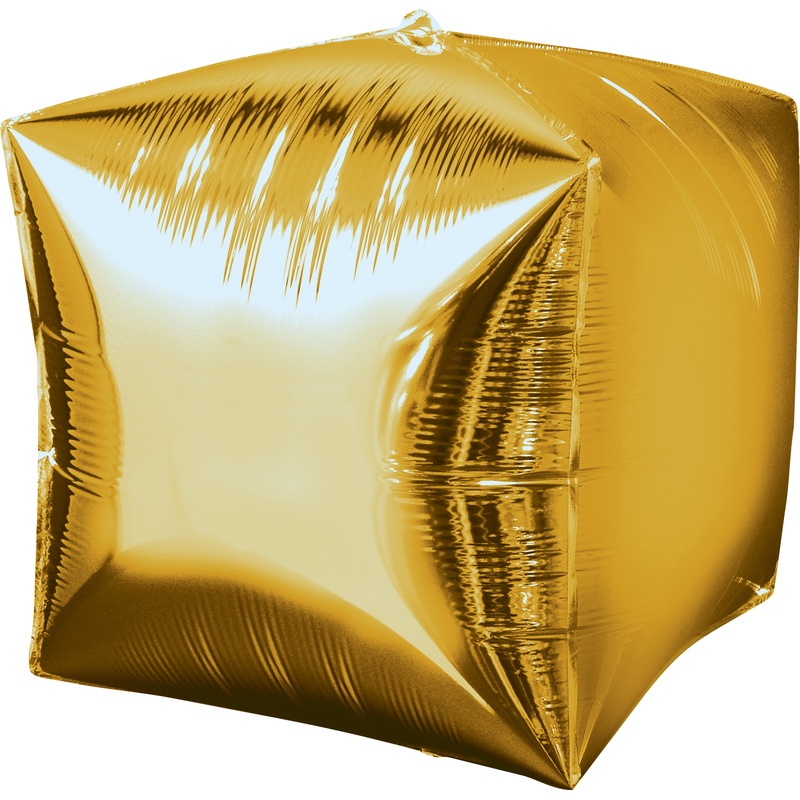 Cube balloon in gold