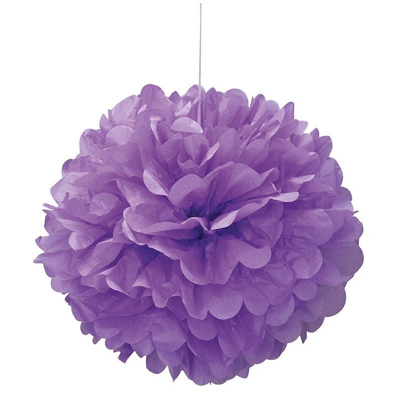 Fluffy pompom purple 40cm